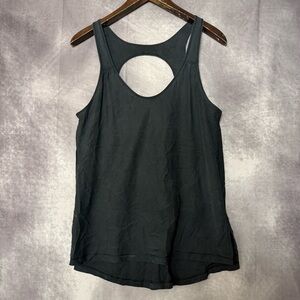 Lululemon Women Peace Of Mind Tank‎ Top-Loose Fit-Open Back Black Size 10